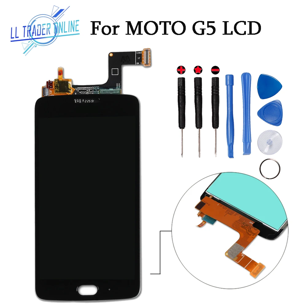 LL TRADER сенсорный дисплей для Motorola Moto G5 замена экрана XT1685 XT1672 ЖК панель дигитайзер
