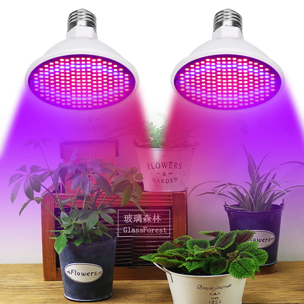 E27 полный спектр светодиодный Grow Light двойной головкой гибкий зажим свет 12 Вт лампа