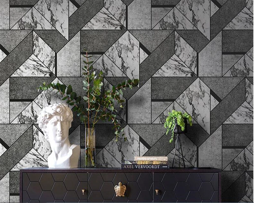 

beibehang papel de parede 3d 3D wallpaper living room home decor non-woven wallpaper geometric re-background wallpaper wall roll