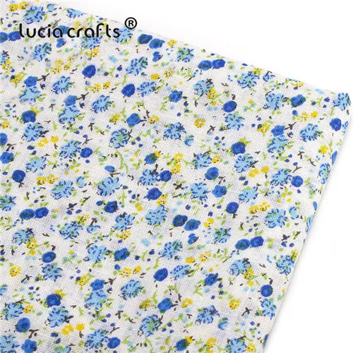 Style 4 Lucia crafts 1 шт. 50 см x 50 см синяя хлопковая ткань для лоскутного шитья ткани DIY квилтинг текстиль кукольная ткань H0806 - Цвет: Style 4
