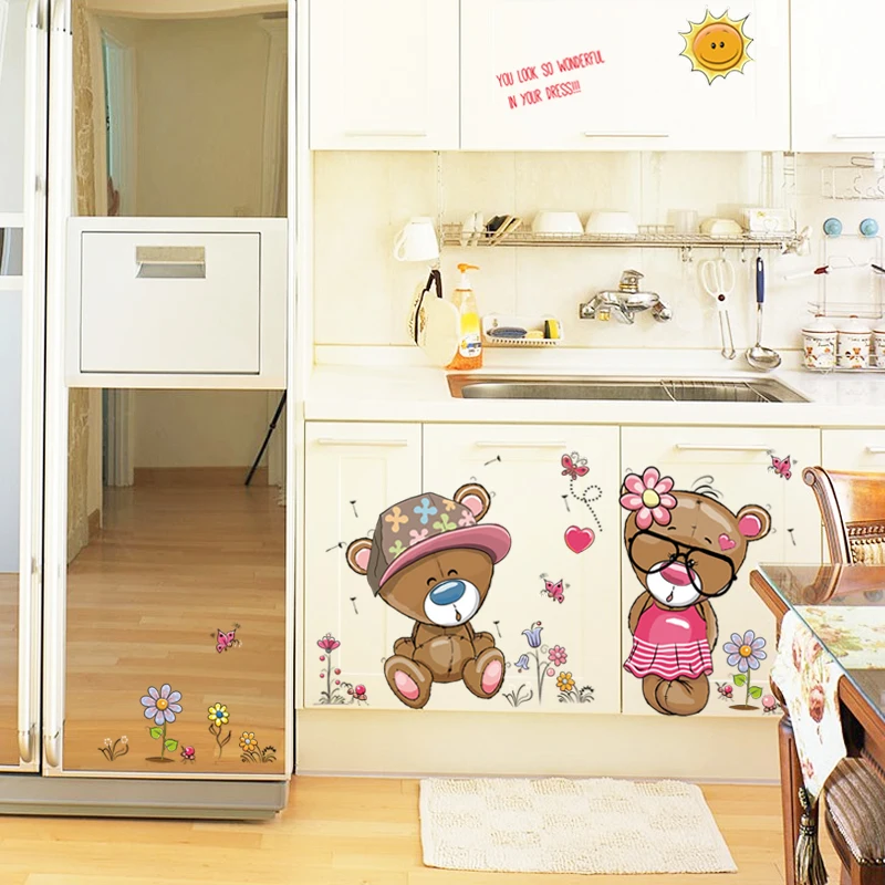 Наклейка Zs 60*110 см коричневые медведи наклейка на стену для детской комнаты