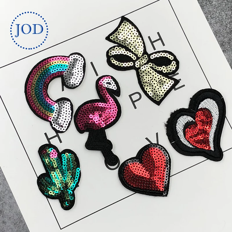 JOD мультфильм блесток железа на патчи для одежды детей DIY декоративная одежда