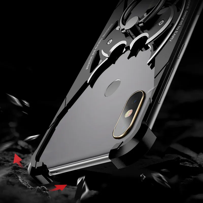OATSBASF роскошный бампер подушка безопасности металлический чехол для Xiaomi Mi 8 чехол 360 градусов все-круглый ударопрочный чехол