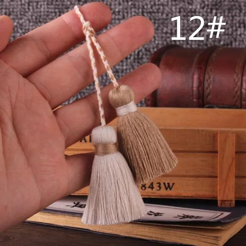 NO1-12-2 pairs(4PCS) DIY 2 пары(4 шт.) хлопок двойной кисточкой Подвески Украшения ручной работы аксессуары для изготовления ювелирных изделий - Цвет: NO1-12-2 pairs(4PCS)