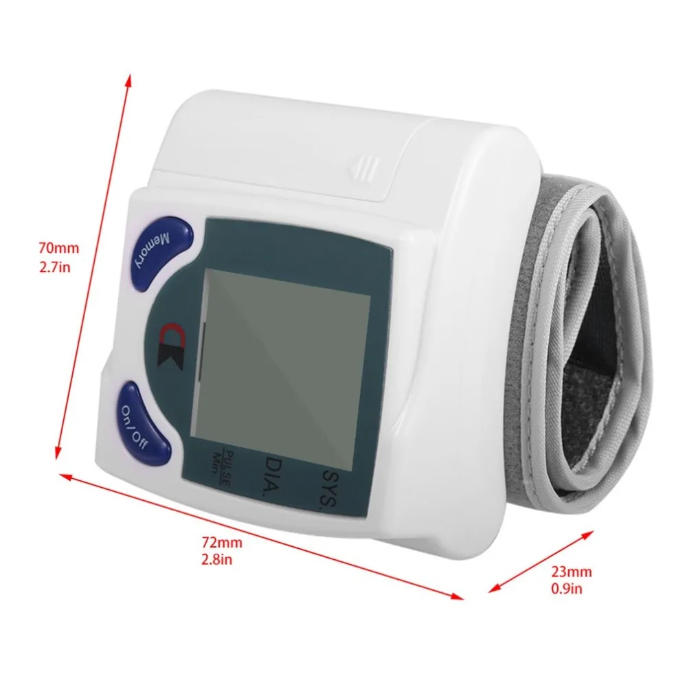 Home Digital Lcd Upper Arm Waist Blood Pressure Monitor Heart Beat Meter Machine Tonometer 
