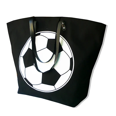 Soccer Супер большая Высококачественная софтбол Бейсбол, холщовая хлопковая вместительная сумка для девушек, командные проигрыватели, аксессуары, желтые белые сумочки - Цвет: Soccer