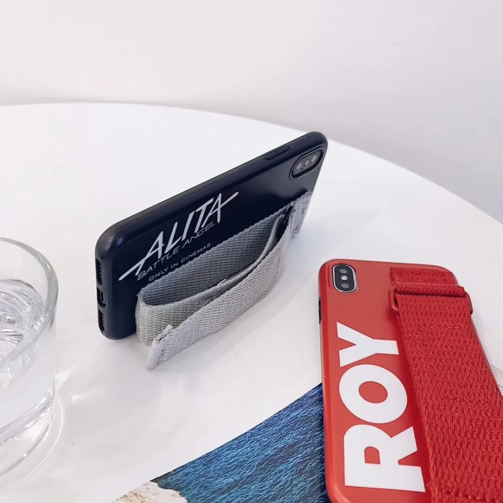 BotexBling простые полосы ремень ткань запястье Чехол для телефона для iphone XS MAX чехол для iphone X XR 6 6S 7 8 плюс металлическая пряжка крышка