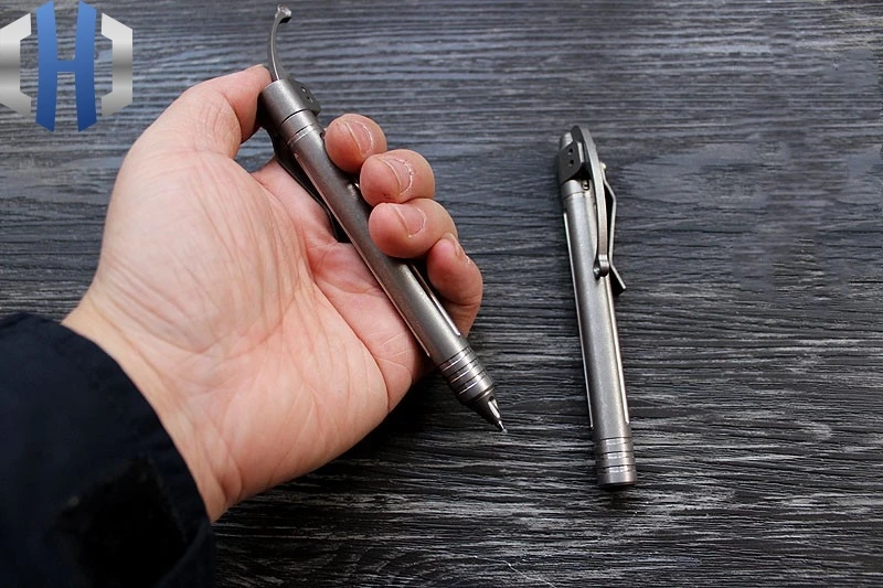 spesifikasi TC4 Titanium Paduan CNC Siphon Pena EDC Pertahanan Pena Taktis Tanda Tangan Mikro Teknologi Ukiran Multifungsi Outdoor Pen Hadiah