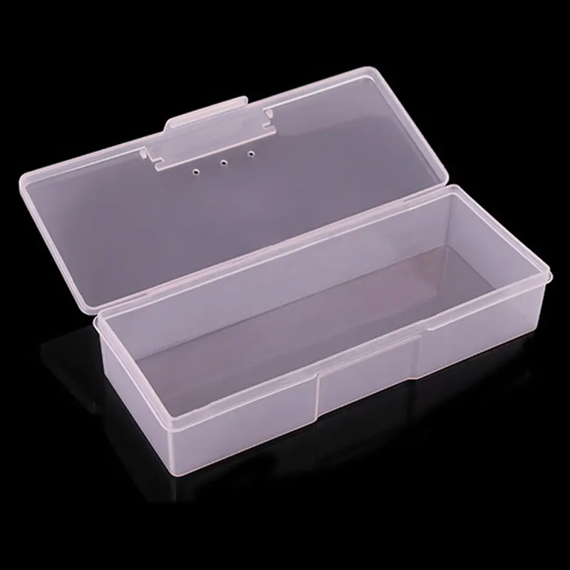Новый прозрачный пустой ящик для хранения ногтей инструменты маникюра