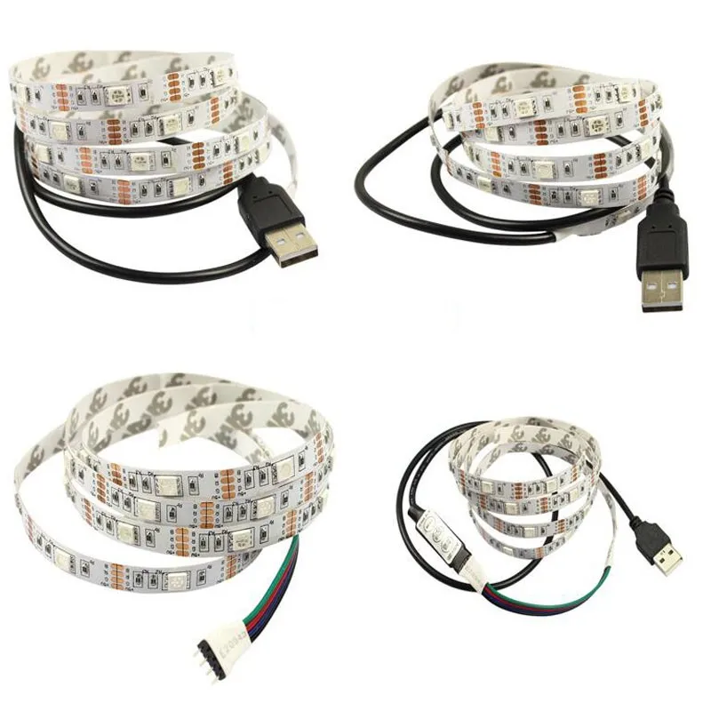 Фото Светодиодный USB полосы света 5 В 1 м 2 кабель Мощность лампы SMD 3528 Рождественский Светодиодный USB полосы света 5 В 1 м 2 кабель Мощность лампы SMD 3528 Рождественский