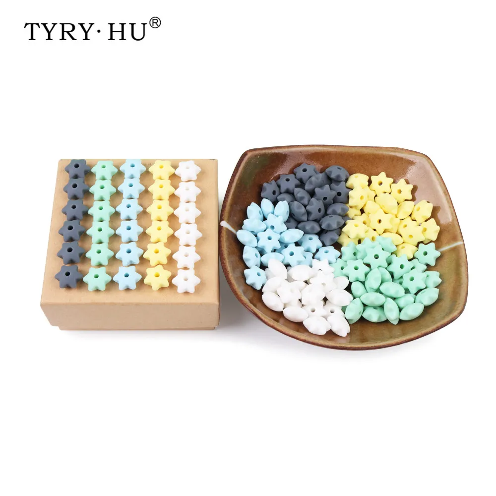Cuentas de silicona para mordedor de beb&eacute;, accesorios para dentici&oacute;n, juguetes para hacer lentejas, producto para el cuidado de los dientes infantiles, 50 Uds.-2