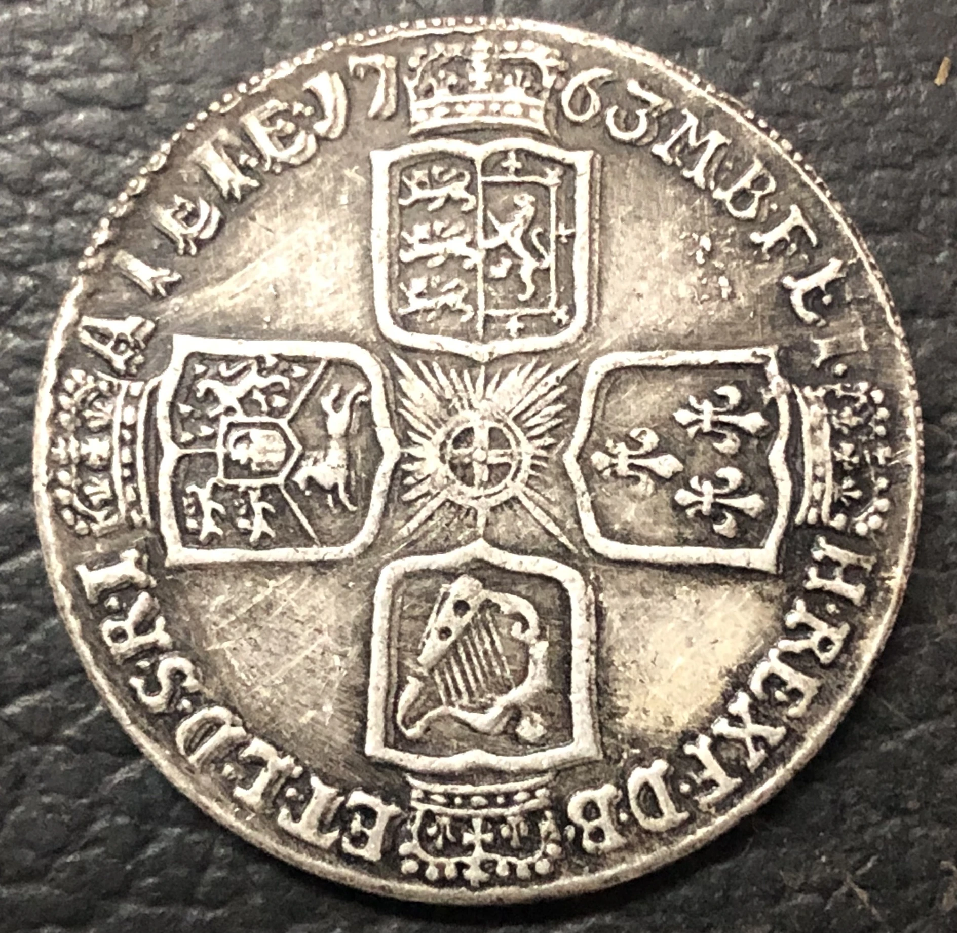 1763 Великобритания 1 шиллинг Джордж III Посеребренная копия монеты|silver coin beads|silver panda