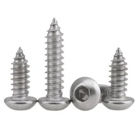 304 stainless steel round head six angle self attack screw head six angle self tapping screws m3m4m5m6