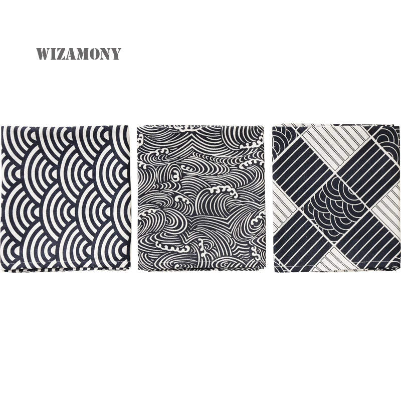 WIZAMONY Новое поступление японский чайный поднос коврик 70 см* 40 см хлопок и лен для кунг-фу чайный коврик ручной работы