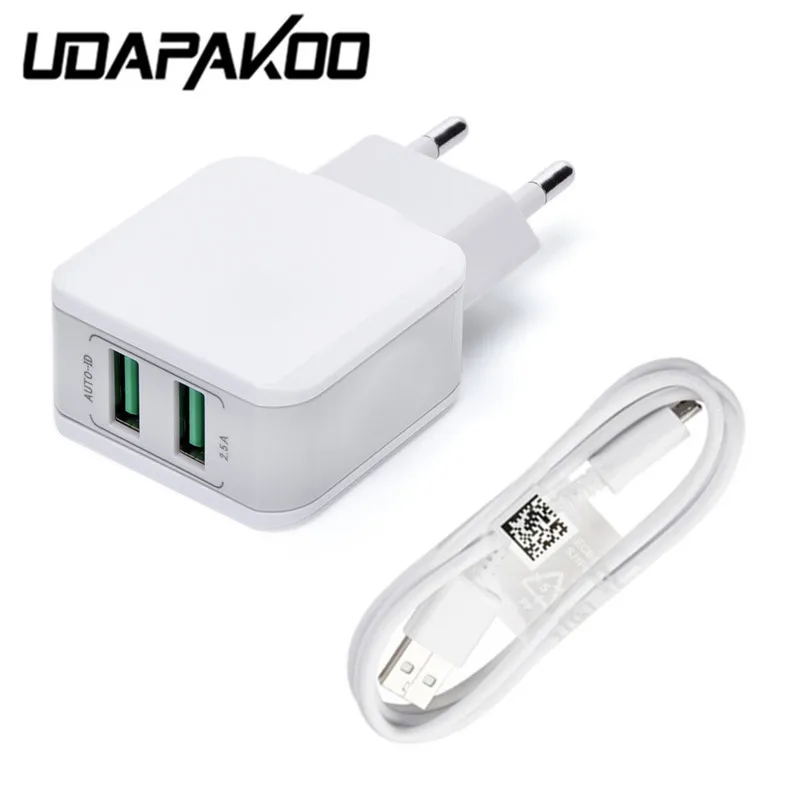 Зарядное устройство для samsung Galaxy/xiaomi redmi 4a note 4x/formeizu m5 htc 2 usb порта 5 А + 1 м micro USB