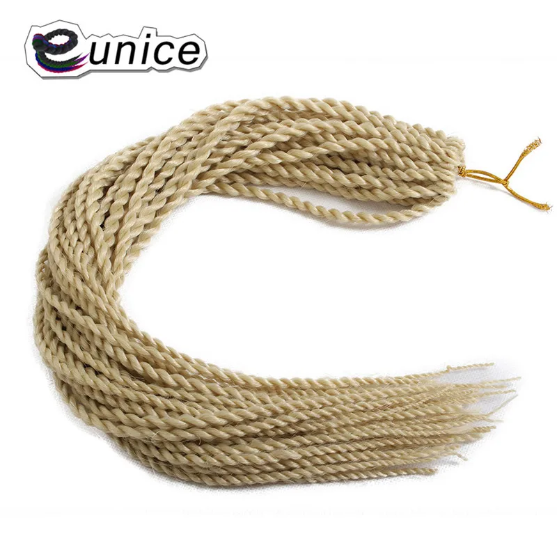 

Сенегальские плетеные волосы Eunice, 14, 18, 22 дюйма, омбре, вязаные крючком косички, блонд, T613, синтетические плетеные волосы для женщин