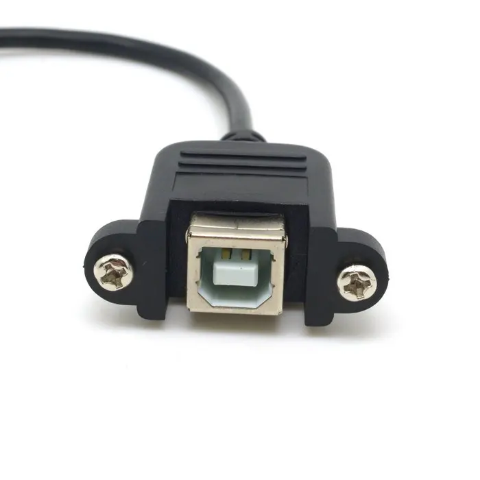Панельный кабель с левым углом 90 градусов Micro USB 5pin папа к B мама 20 см винтами|usb cable