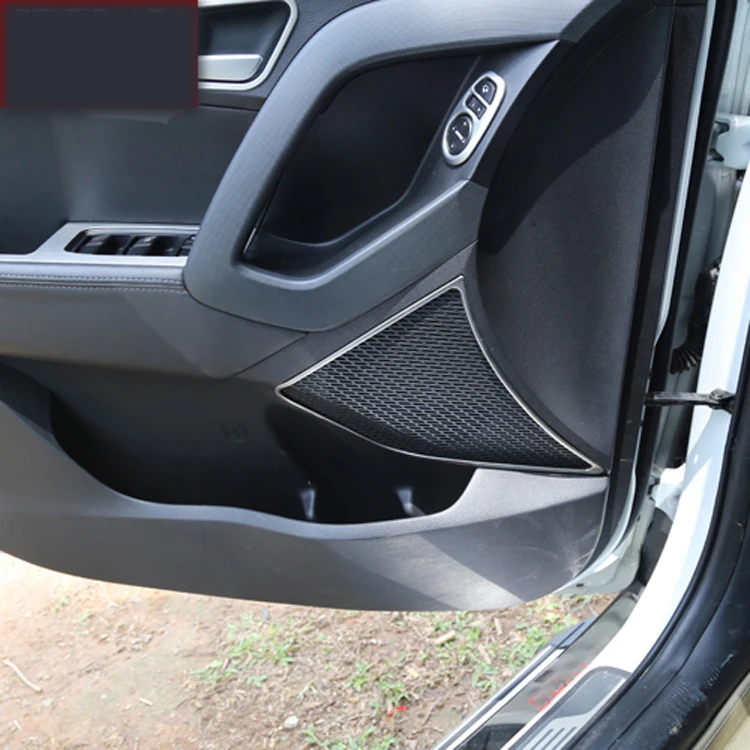Для hyundai IX25 creta дверной динамик стерео декоративный круг блестки нержавеющая сталь патч авто аксессуары Стайлинг C710