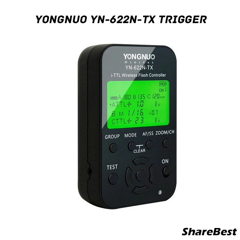 YONGNUO yn-622n-tx yn622n-tx YN 622N TX I-TTL ЖК-дисплей Беспроводной флэш контроллер Беспроводной вспышка триггера приемопередатчик для цифровых зеркальных фотокамер Nikon