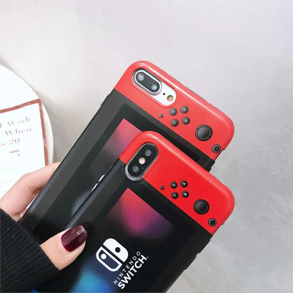 Забавный мягкий чехол из ТПУ для iPhone 7 8 Plus X 6 6s игровой автомат nintendo switch