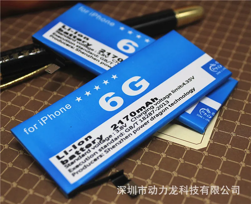 Оригинальный аккумулятор 100% мАч для iPhone6 iPhone 6g высокая емкость фотоэлементы