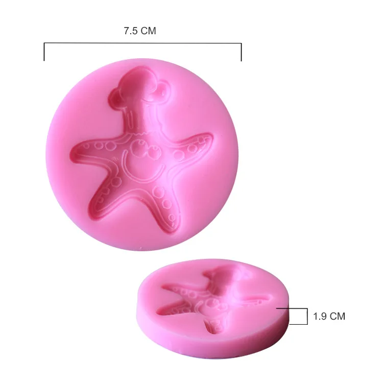 Silicone Starfish Mold Fondant Cake Decorating Tools Wedding Candy Jelly Chocolate Mould Baking Tool Topper D432 | Дом и сад
