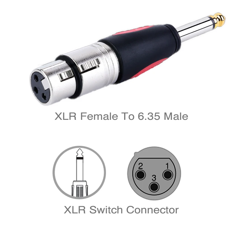Soundking XLR гнездовой до 6 35 мм разъем свинцовый адаптер микрофон ЛИДЕР 3pin Женский
