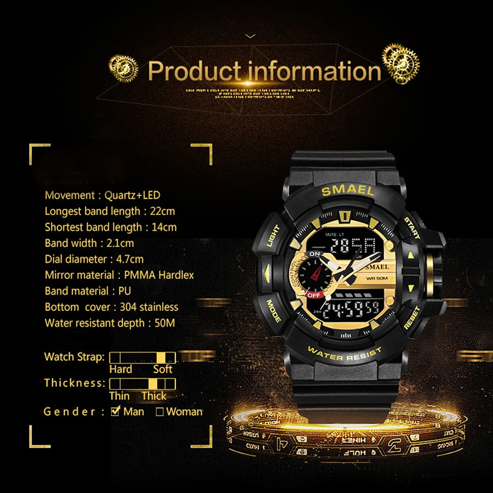 Часы G style S Shock мужские военные армейские часы светодиодные цифровые спортивные
