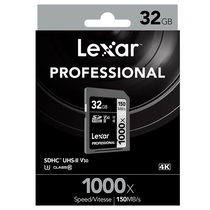 Карта памяти Lexar оригинальная карта SD 32 ГБ 1000x 150 МБ/с./с 128 16 64 Class10 U3 SDHC SDXC|Карты
