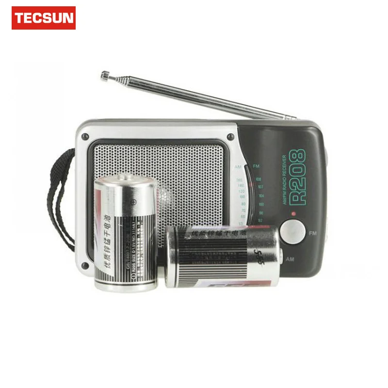 Оригинальный портативный мини радиоприемник Tecsun R 208 AM двухдиапазонный карманный