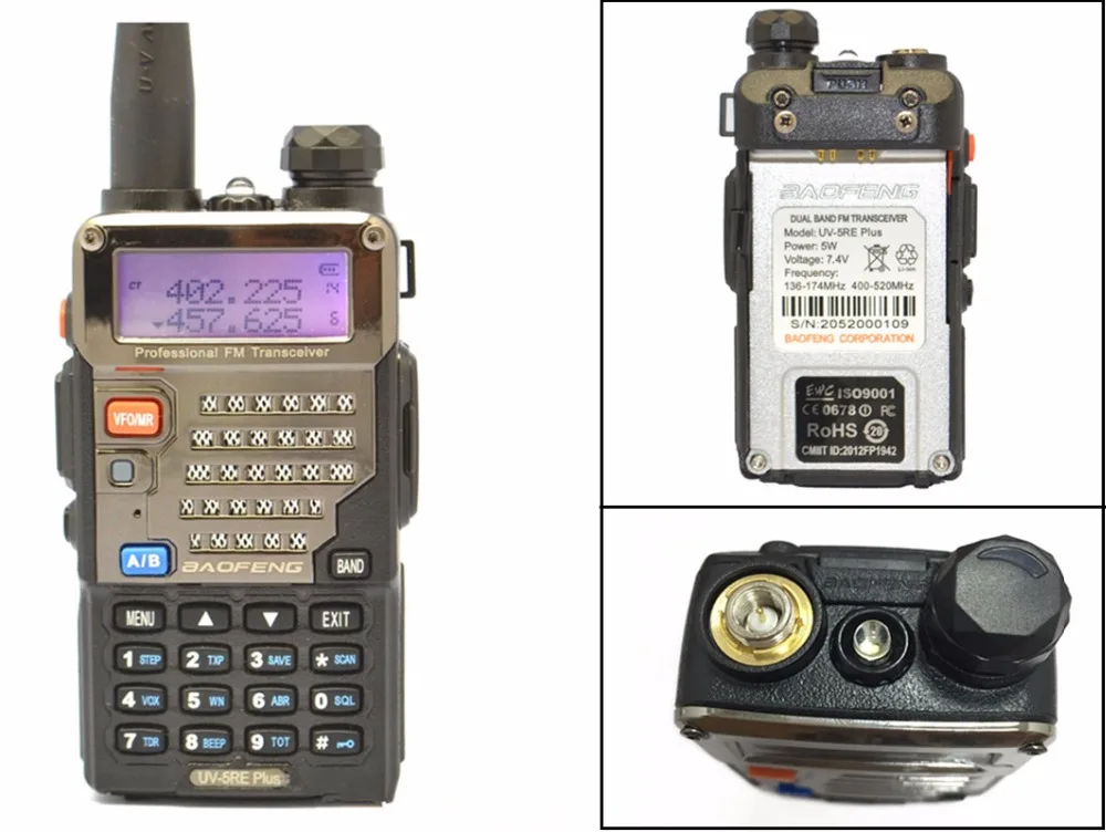 Baofeng UV-5RE + PLUS Walkie Talkies двухдиапазонный Cb удобный охотничий радиоприемник с