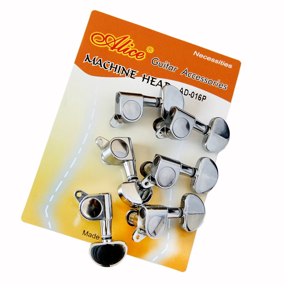 ALICE AD-016P Single Chrome-Plated Locked Left-hand Guitar Tuning Pegs Tuner Keys Accessories | Спорт и развлечения