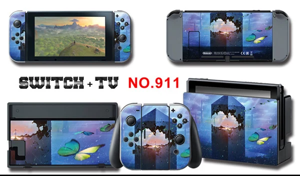 911 Skin Stickerc Защитник винил кожи Стикеры для игры PS5 пленка кожи Стикеры для nintendo переключатель НС консоли+ контроллер+ подставка держатель стикеры s - Цвет: 911 Skin Stickerc