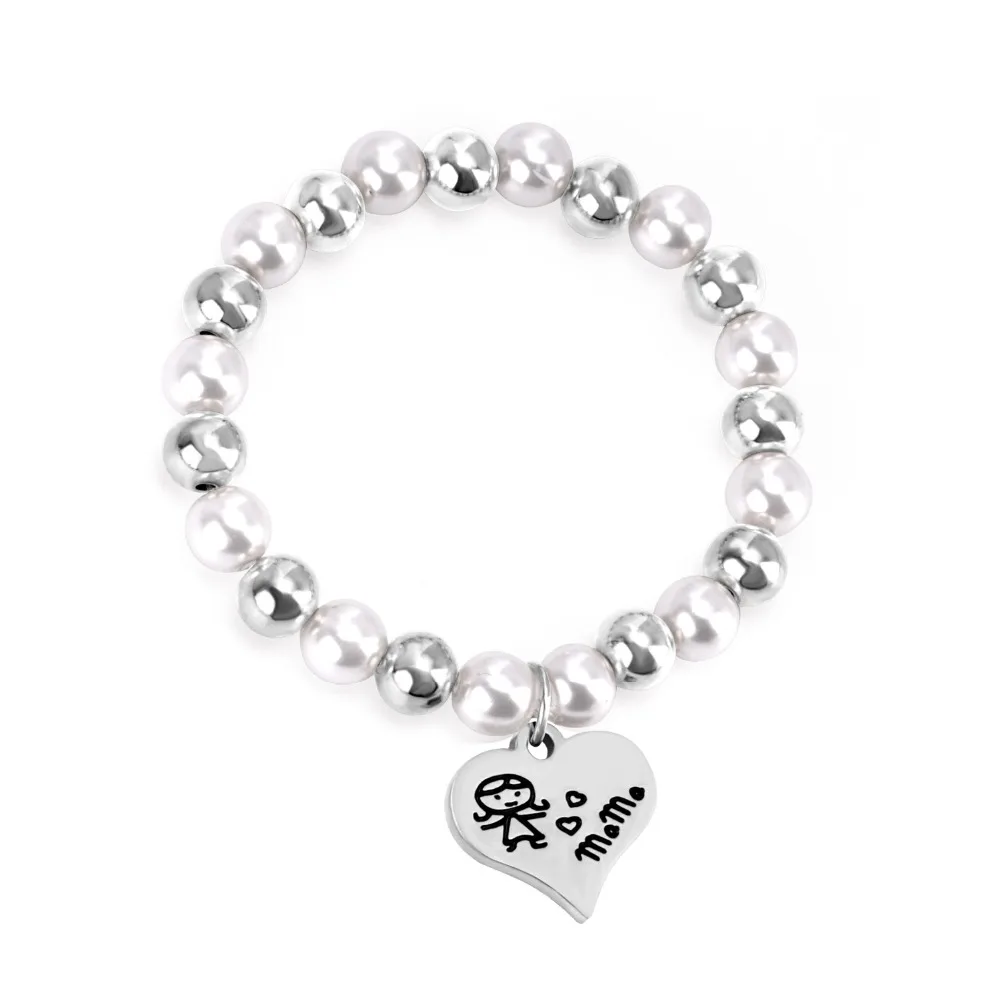 Роскошные браслеты из нержавеющей стали с бусинами pulsera Женские Ювелирные