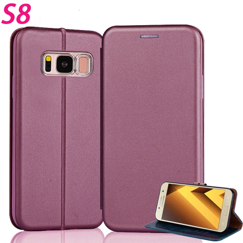 YonLinTan кожаный магнитный чехол для samsung galaxy S8 S 8 5 &quotОткидная задняя крышка