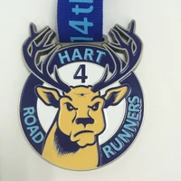 custom animal award medal engraved embossed logo with cotton ribbon 50 8mm diameter 200pcs