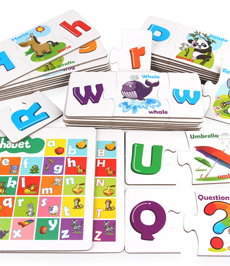 Children Large Matching Puzzle Games Early Learning Card My First Jigsaw Puzzle Toys for Children Kids Educational Toys Gift Boy