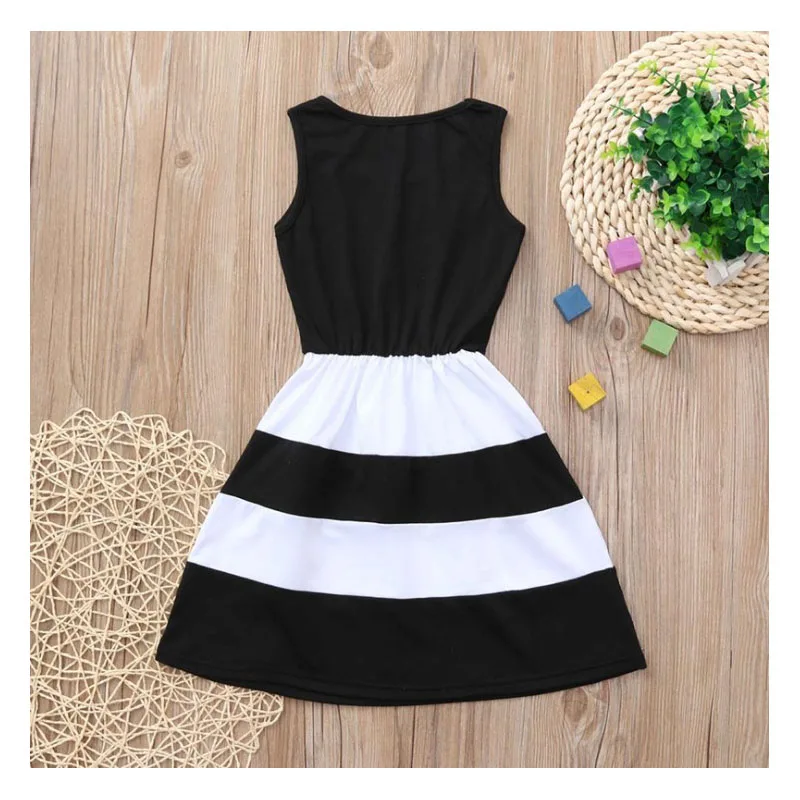 Fashion Family Matching Clothes Mother Daughter Dresses Women Striped Dress Baby Girl Mini Mom Party suit | Мать и ребенок