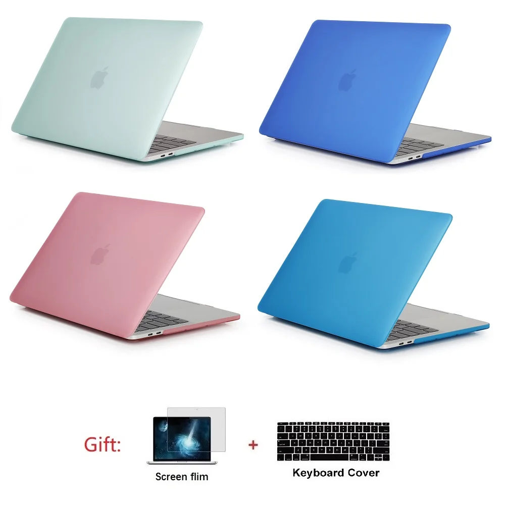 Матовый Жесткий Чехол для ноутбука Apple MacBook Air Pro Retina 11 12 13 15 с/без сенсорной панели