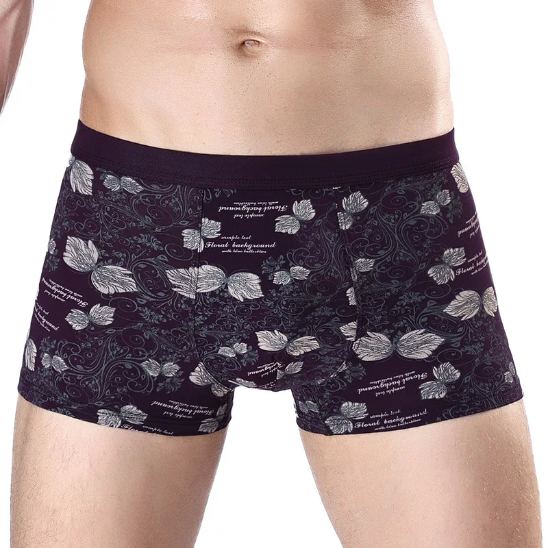 Мужское нижнее белье боксеры шорты хлопковые Cueca мужские с принтом u-образные