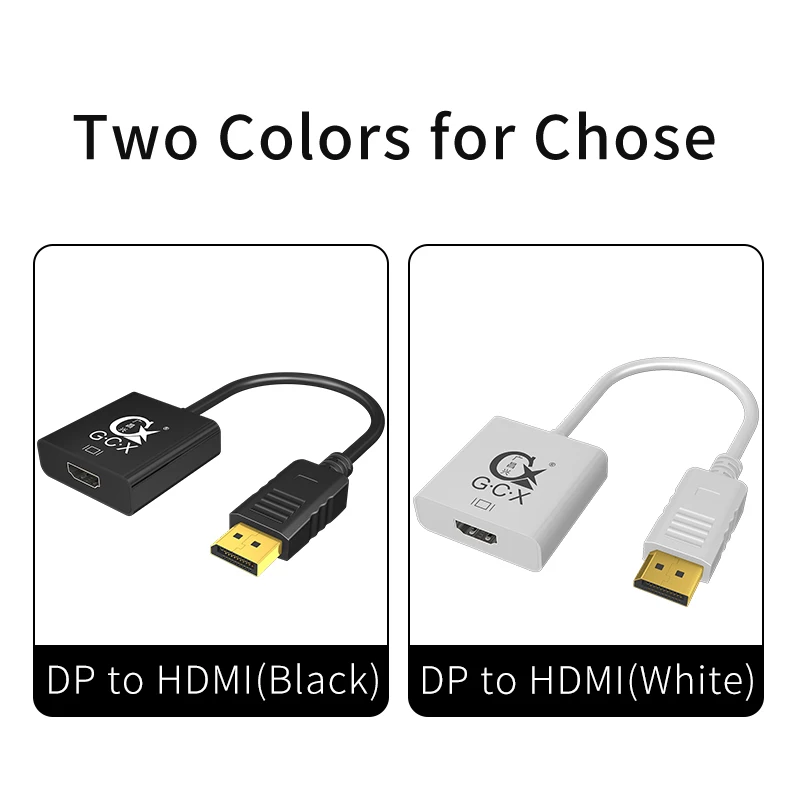 Переходник GCX с порта дисплея на HDMI 1080P Кабель адаптер для ПК и проектора со