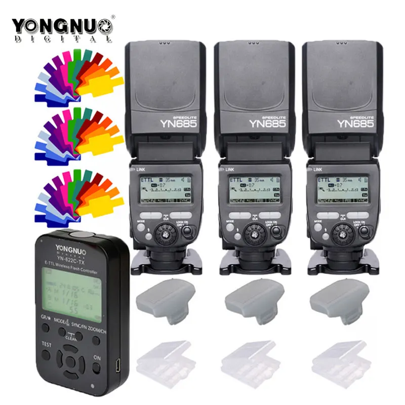 YONGNUO YN685 YN 685 YN685C YN685N Беспроводная HSS 2 4G система i TTL вспышка DSLR + YN622C TX фильтр