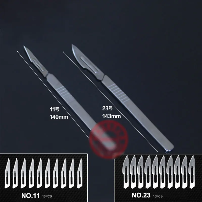 Нержавеющей стальной скальпель разделочный нож + 20 штук лезвие для Мобильный