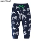 SAILEROAD 2-7лет Животное Саванна Осень теплые брюки для мальчиков Брюки для детей Детский панталон со шнурком Calca Infantil Pants Boy School