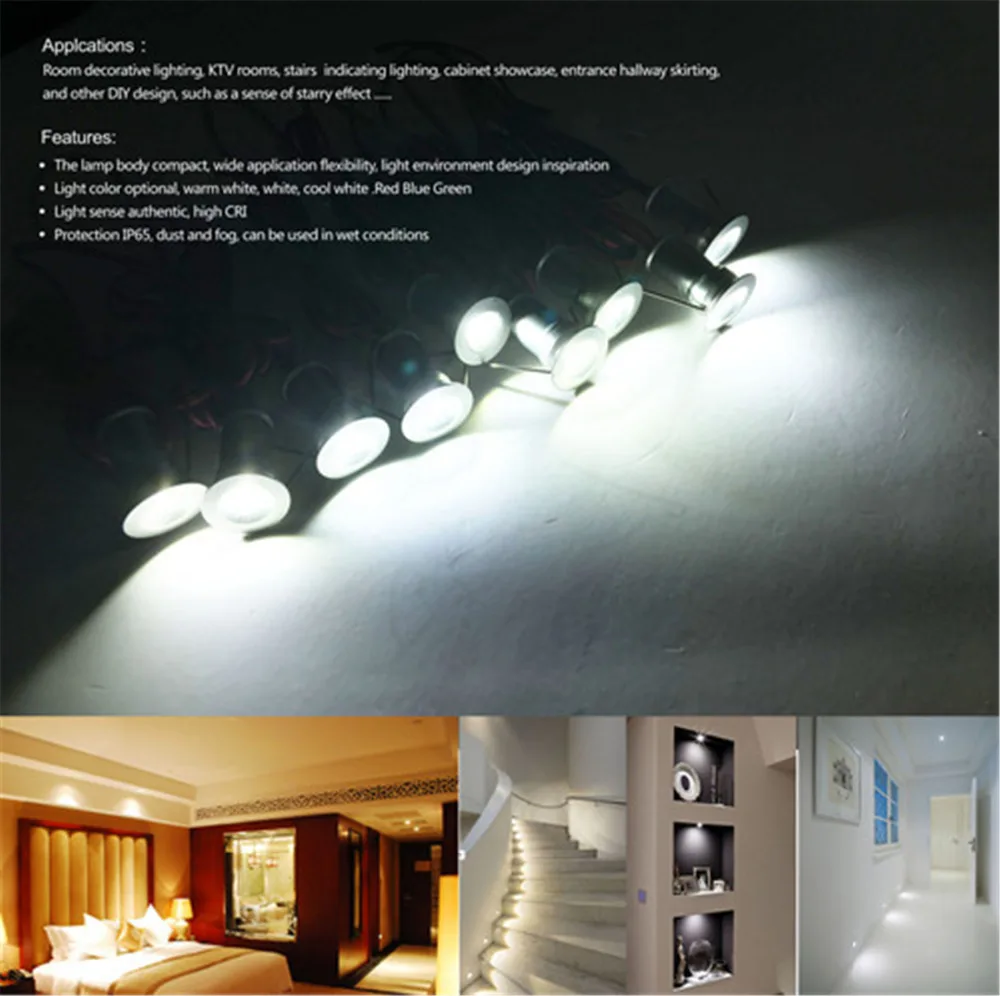 1W Mini Led потолочный светильник 15 мм вырез Встраиваемый прожектор 120D AC85-277V драйвер