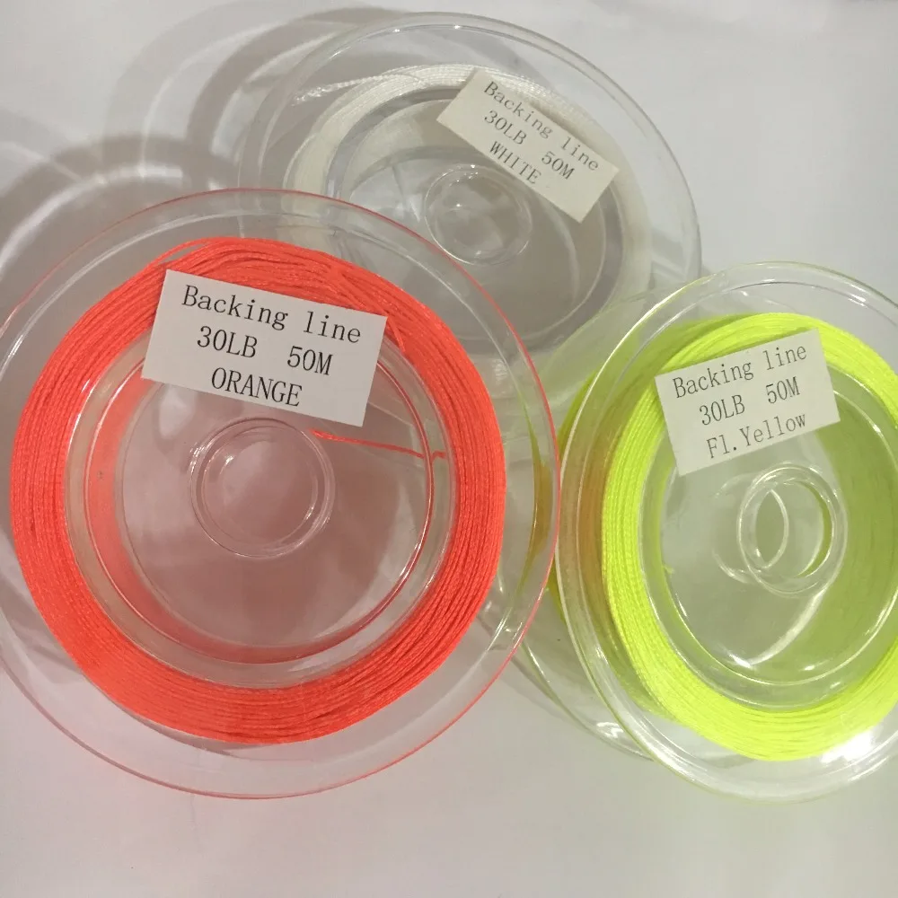 Fly рыболовная леска Polyste Braid 30 фунтов 50 м белый желтый оранжевый|backing line|braided braidbacking