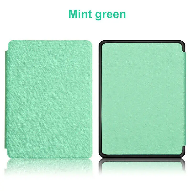 Магнитный умный чехол для Amazon All-new Kindle 10th Genetation релиз ультратонкая Кожа Folio Cover для нового Kindle 10th 6" - Цвет: Mint