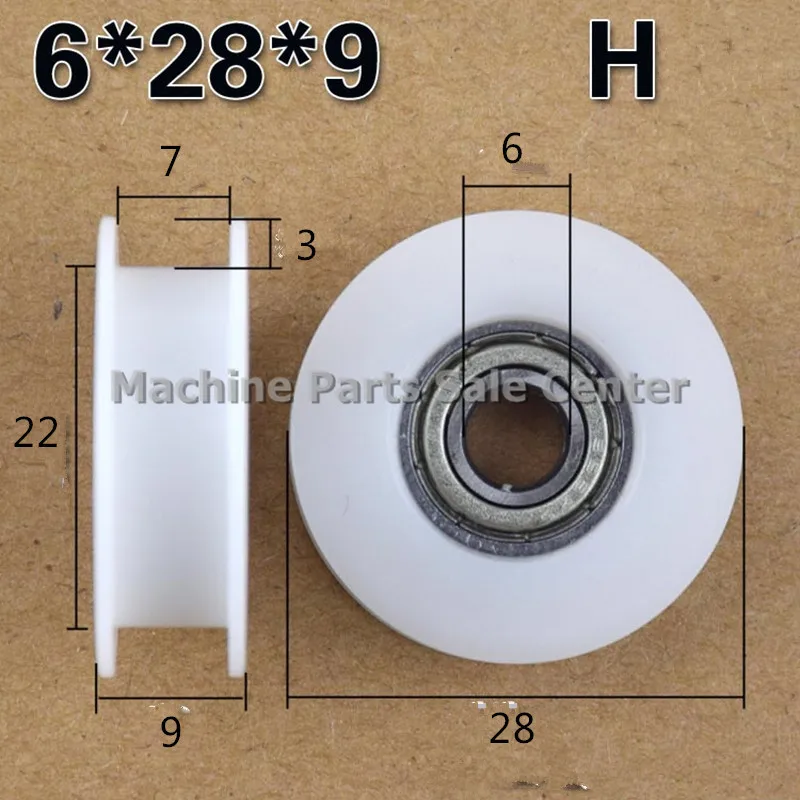 SWMAKER 6*28*9 H пазовый шкив пластиковые пакеты с пассивным покрытием колесо