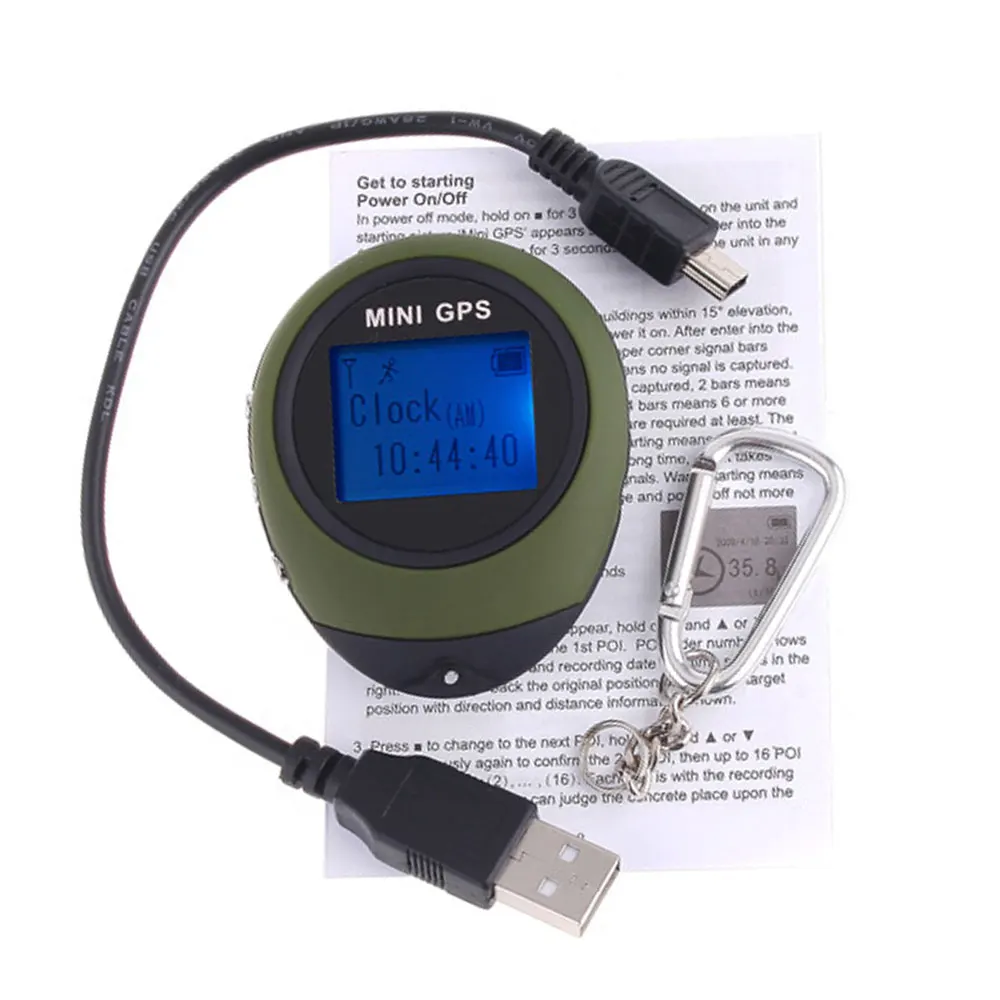 Портативный мини gps-навигатор туристический компас Брелок PG03 GPRS USB Руководство перезаряжаемый трекер местоположения для пешего туризма альпинизма