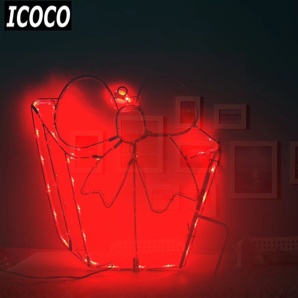 Icoco неоновый свет бантом в форме Дизайн Ночь Настенный светильник Кофе бар